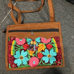 NWOT suede like shoulder bag from Cozumel Mexico